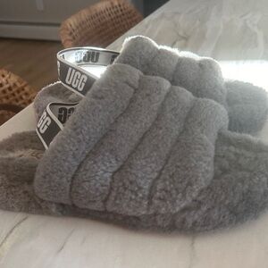 UGG Soft Gray Slide Slippers